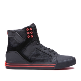 Dámské Kotníkové Boty Supra SKYTOP Černé/Černé/Červené | CZ-20360